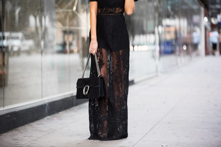 The perfect black, lace dress for the holidays