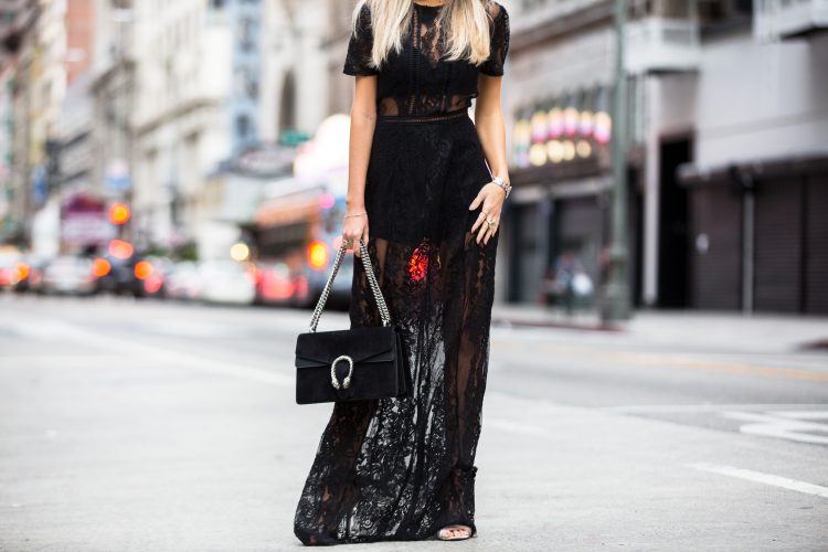 The perfect black, lace dress for the holidays