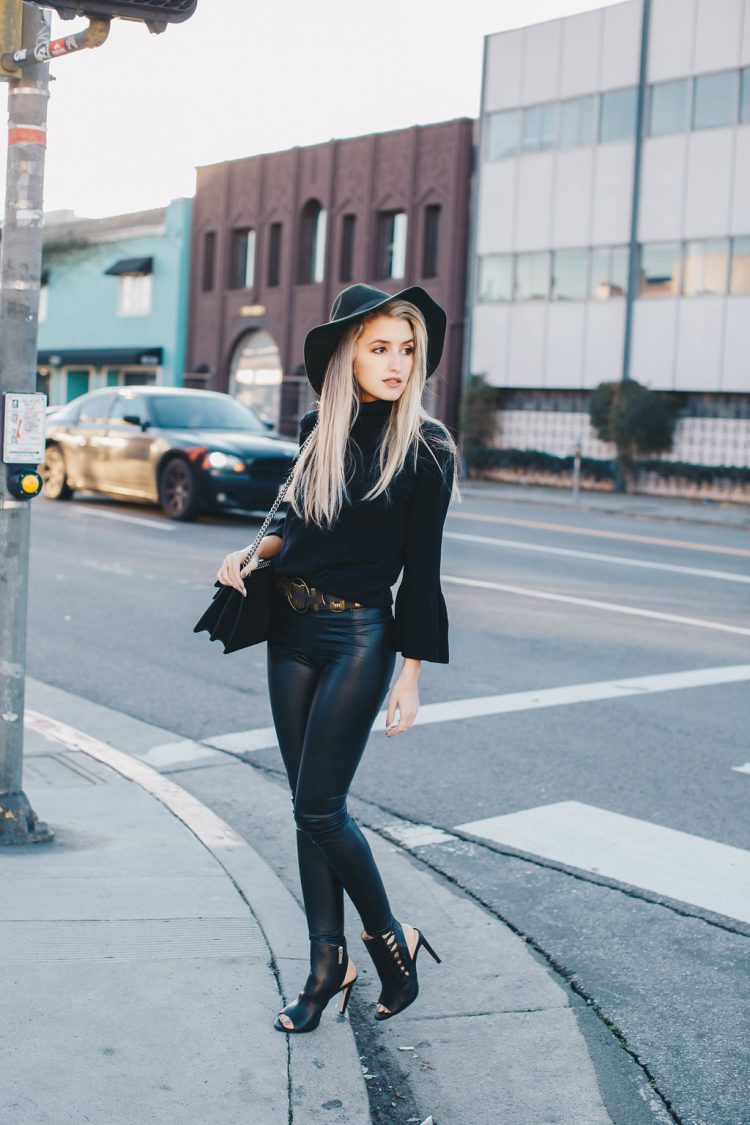 Faux leather leggings