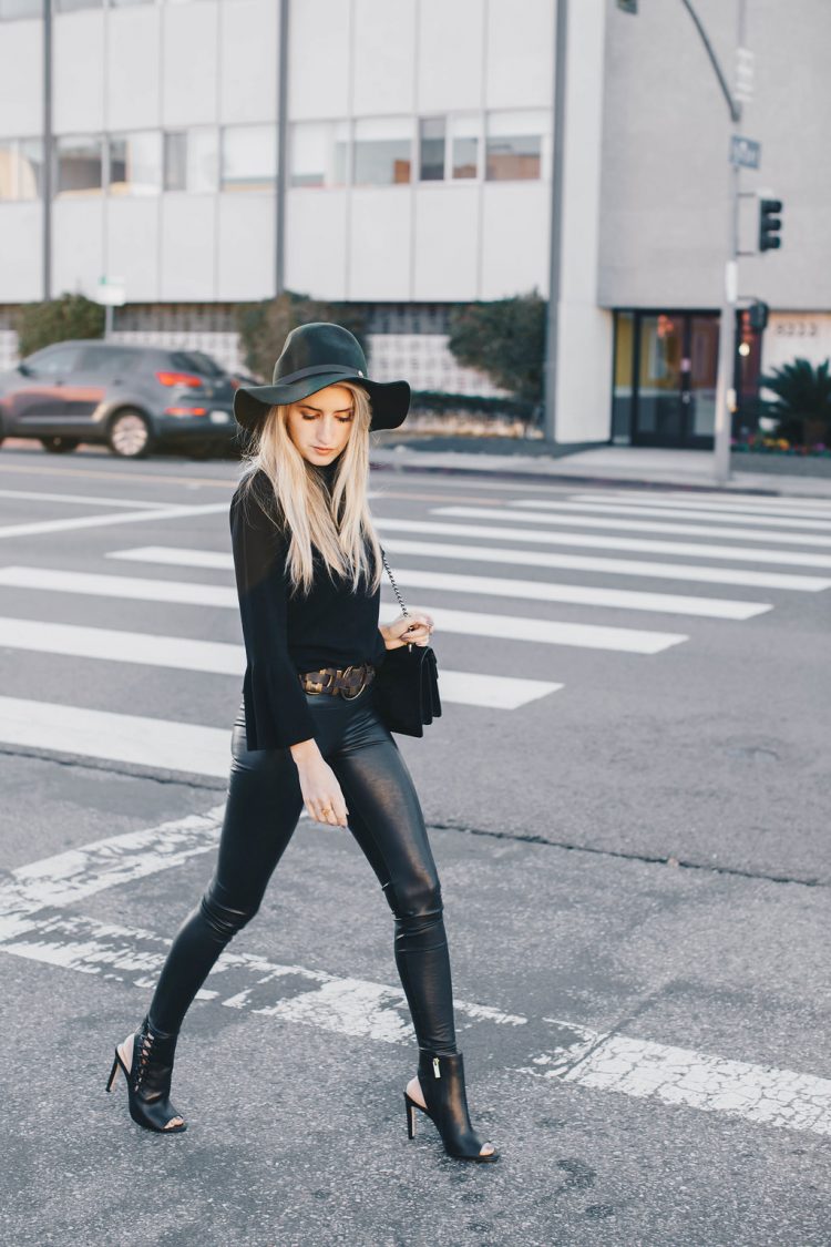 Faux leather leggings