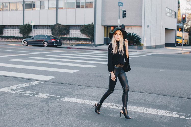 Faux leather leggings