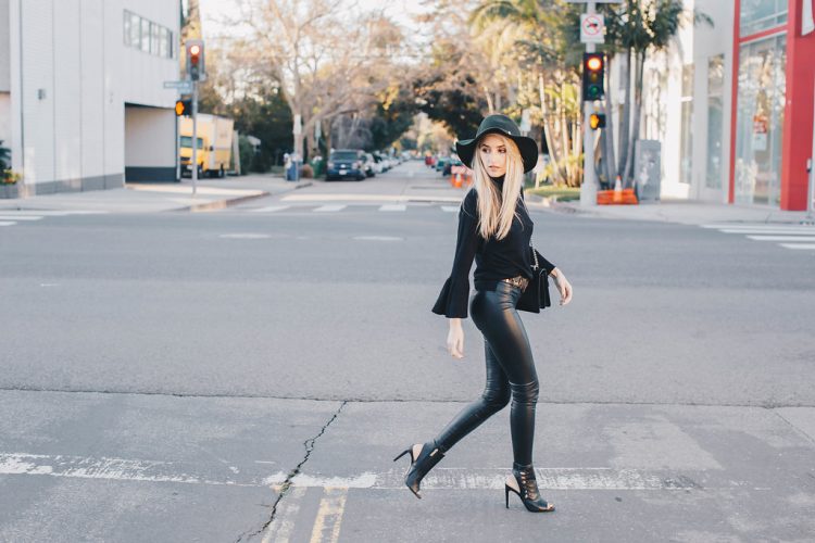 Faux leather leggings