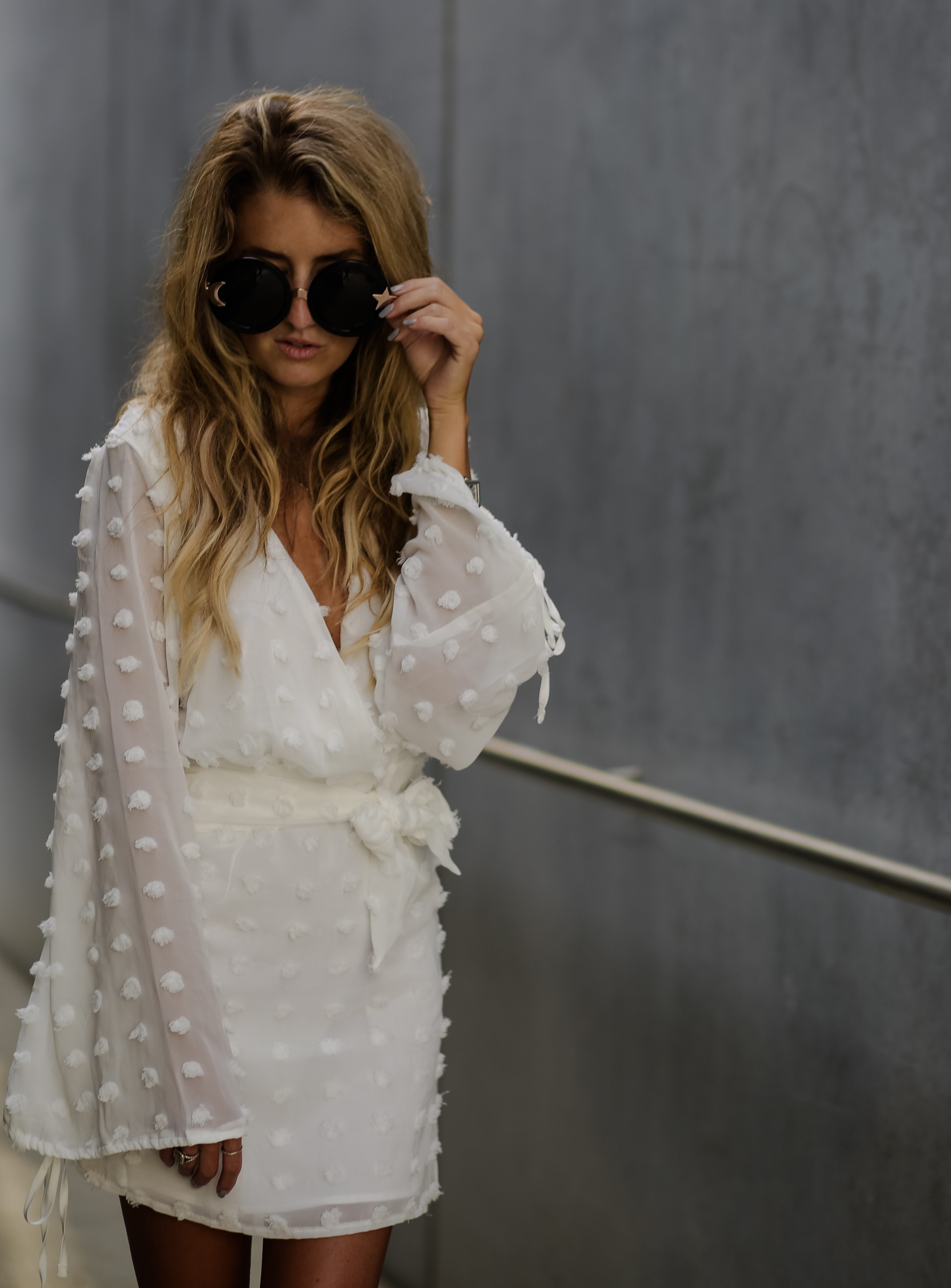 white wrap dress 